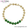 Pulsera caliente de la piedra preciosa del verde de la venta 75004, joyería de imitación en Dubai para las mujeres